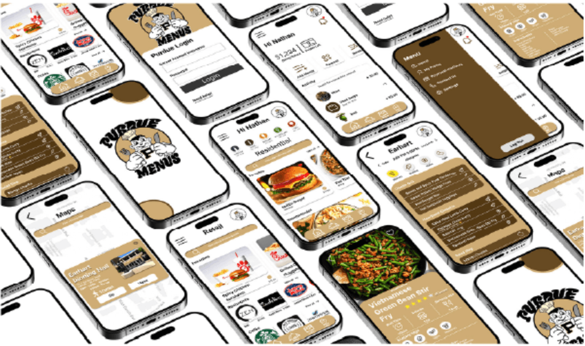 Portfolio of digital design work: app screens and brand projects